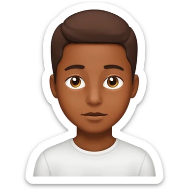 Brown skin boy with freeforms sticker