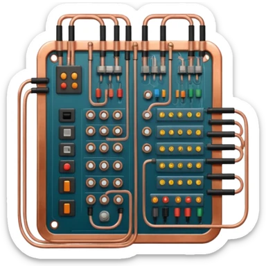 generate realistic complex electrical system sticker
