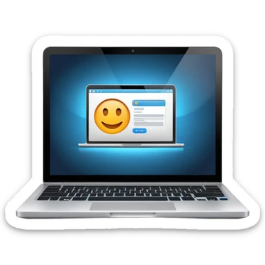 a laptop with a website opened on it sticker