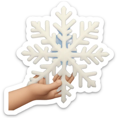 snowflake in the palm of your hand sticker