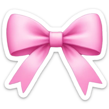 pink bow sticker