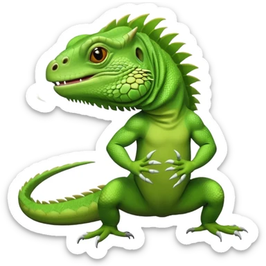 Poo iguana dancing with cocaine  sticker