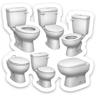 toilet items sticker