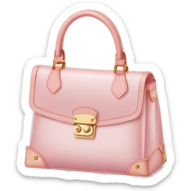 White Designer Louis Vuitton bag with light pink monogram and trim sticker