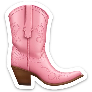 Pink cowgirl boots sticker