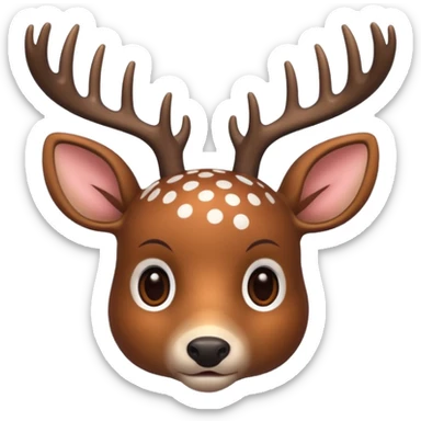 polka dot deer sticker