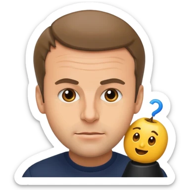 Macron entrain de faire caca sticker