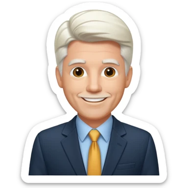 Michael McDonald with suit jacket sticker