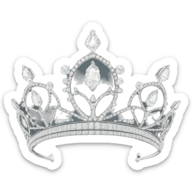 Elegant tiara with diamonds  sticker