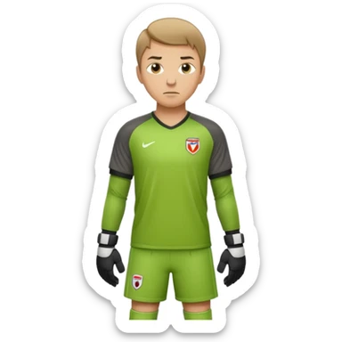 soccer goalkeeper standing ready for a penalty sticker