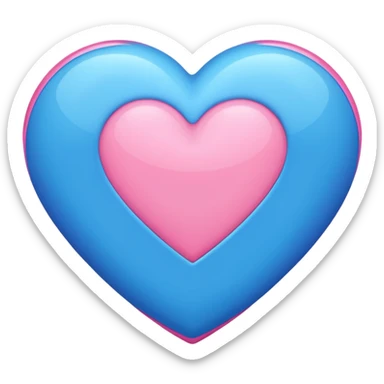 Emoji de coração azul e rosa sticker
