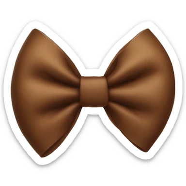 Brown bow sticker