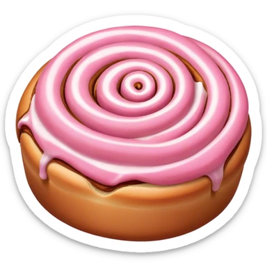 Rol de canela rosa sticker