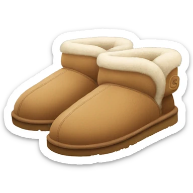 cozy ugg light brown slippers  sticker