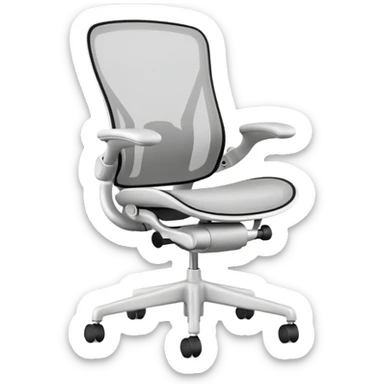 white sayl herman miller ergonomic chair sticker