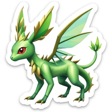 Shiny Exotic Flygon-Amaura-Leafeon-Scyther-Hybrid-Creature sticker