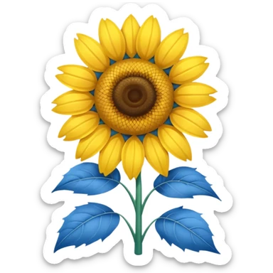 blue tiny sunflower sticker