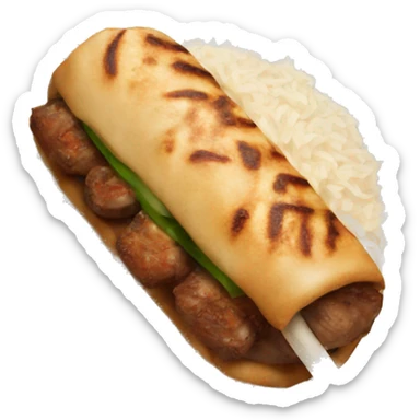 Kebab with rice sticker