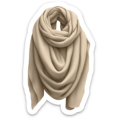 Beige scarf  sticker