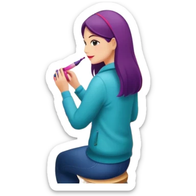 nail art shop sticker