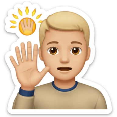 Emoji that slaps his face sticker