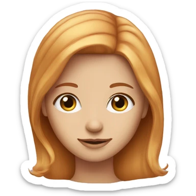 long strawberry blonde haired girl with hazel eyes sticker
