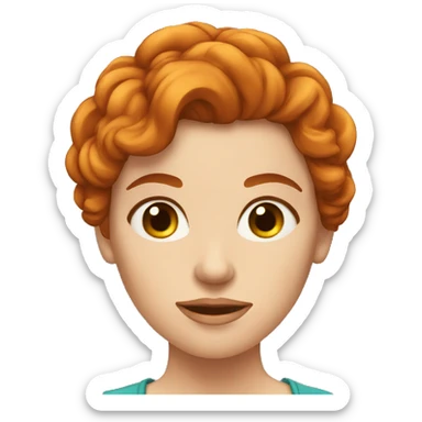 Femme rousse énervé  sticker