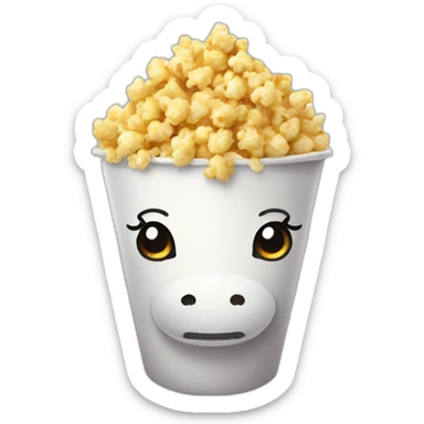 Popcorn-unicorn sticker