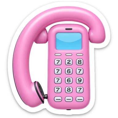 KAWAII pink INFLATABLE scrolling phone SCULPTURE  sticker