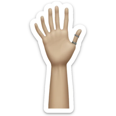 Prosthetic arm + pray emoji sticker