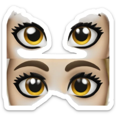 Black diamond eyes sticker