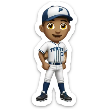 white baseball pitcher with knee socks sticker