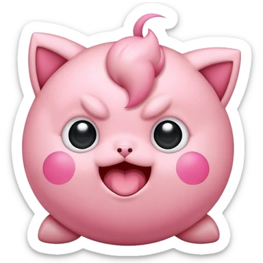 A jigglypuff singing sticker