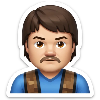 JACK BLACK FROM THE MINECRAFT MOVIE sticker