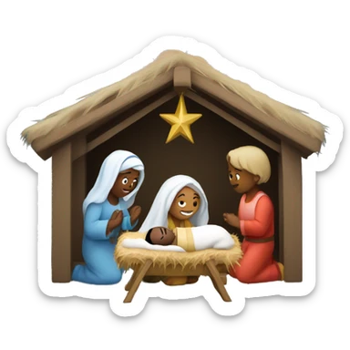 Christmas Nativity Scene sticker
