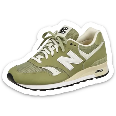 pale olive new balances sticker