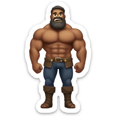 Very Muscular massive giant sticker