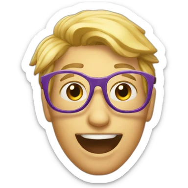 Emoji lunette cœur sticker