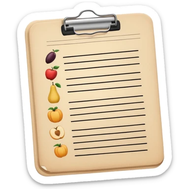 grocery list with beige tones, and black writing sticker