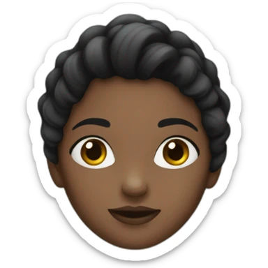 girl with black maska and free hair sticker