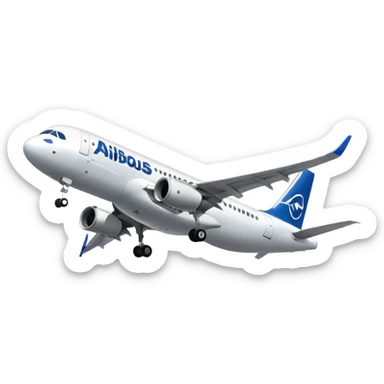 Airbus A320 of Airbus company sticker