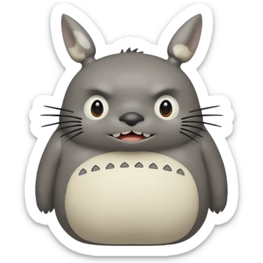 Totoro tierno que se parezca al real  sticker