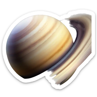 saturn planet shiny sticker