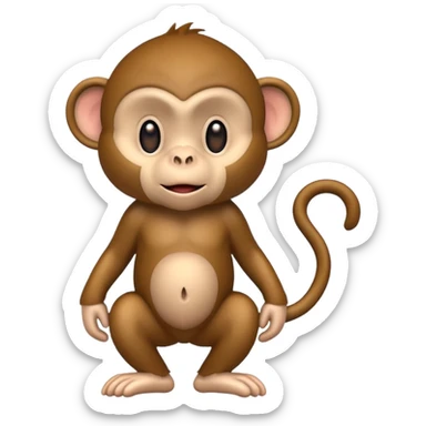 A monkey showing his butt sticker