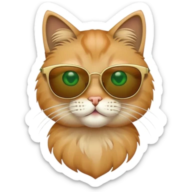 Cat with sunglasses sticker