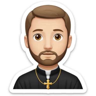 Sacerdote con un poco de barba sticker
