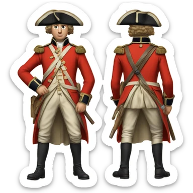 British red coat solider 1700 sticker