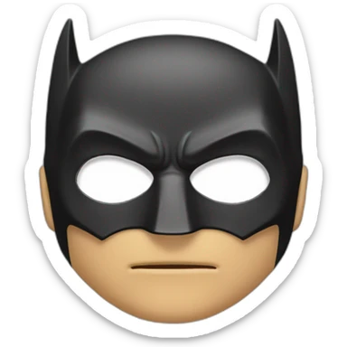 Batman Mask with total White eyes sticker