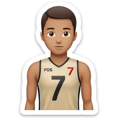 Number 7 Printed Athlete sticker