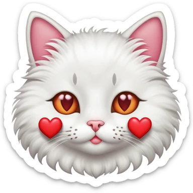 cat with heart eyes sticker